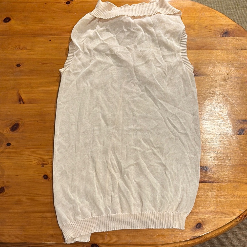 Ann Demeulemeester Soft Cream Sleeveless Top